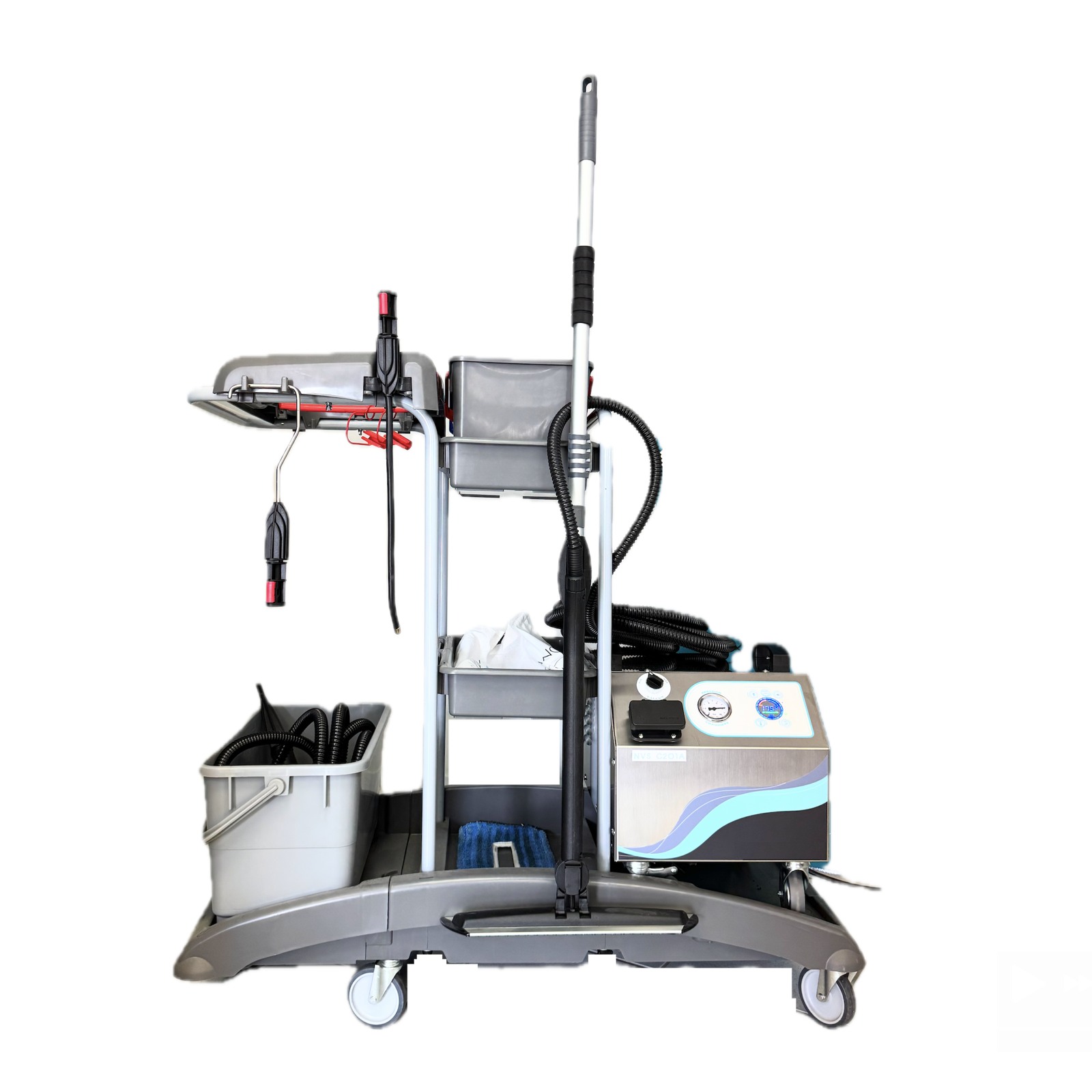 Chariot de menage vapeur seche